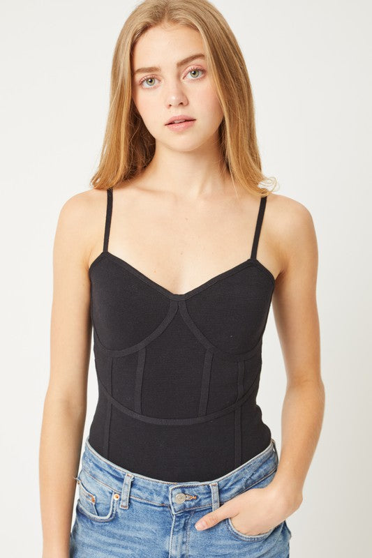 Sleeveless Sweater Bodysuit