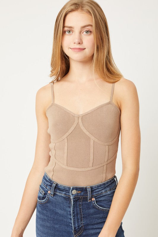 Sleeveless Sweater Bodysuit