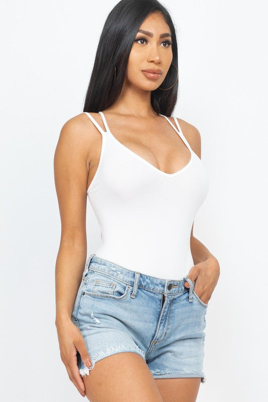 Crisscross Back Bodysuit Top