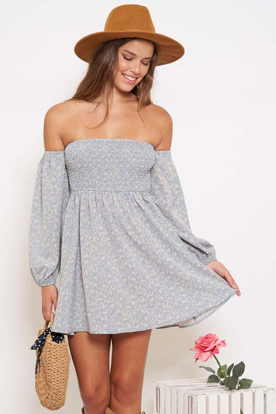 LADY FLOWER PRINT DRESS