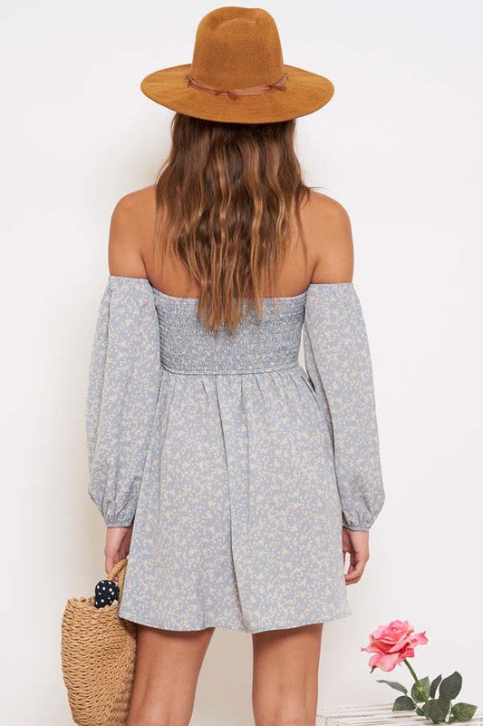 LADY FLOWER PRINT DRESS