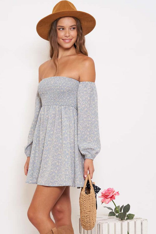 LADY FLOWER PRINT DRESS