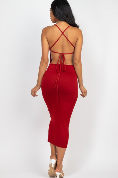 Open Back Criscross Dress