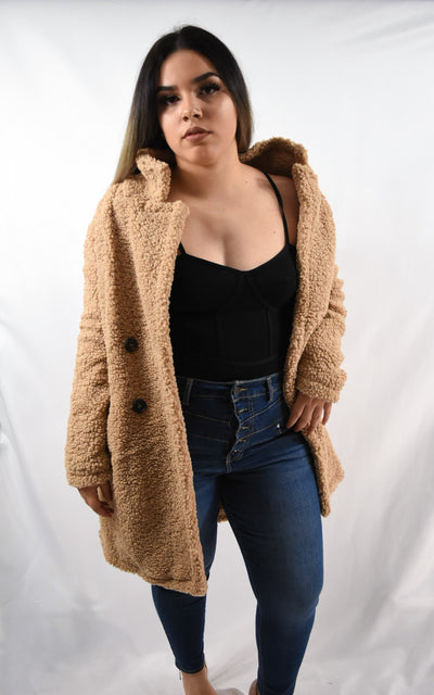 FAUX FUR TEDDY COAT