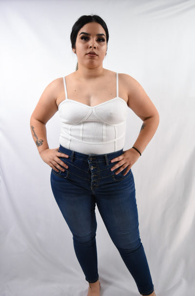 Sleeveless Sweater Bodysuit